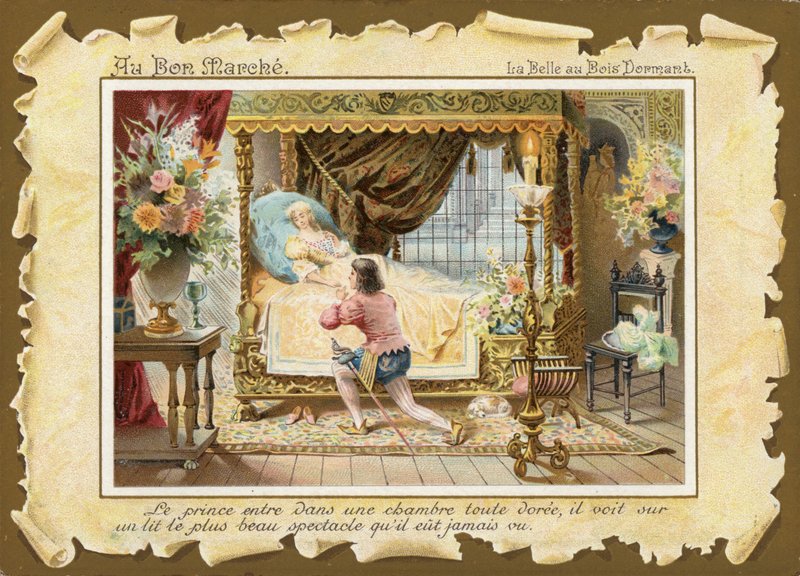Doornroosje, slapend in bed door French School