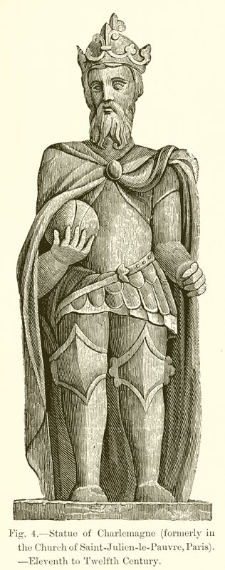 Standbeeld van Karel de Grote door French School