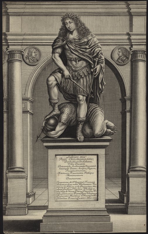 Standbeeld van koning Lodewijk XIII van Frankrijk door French School