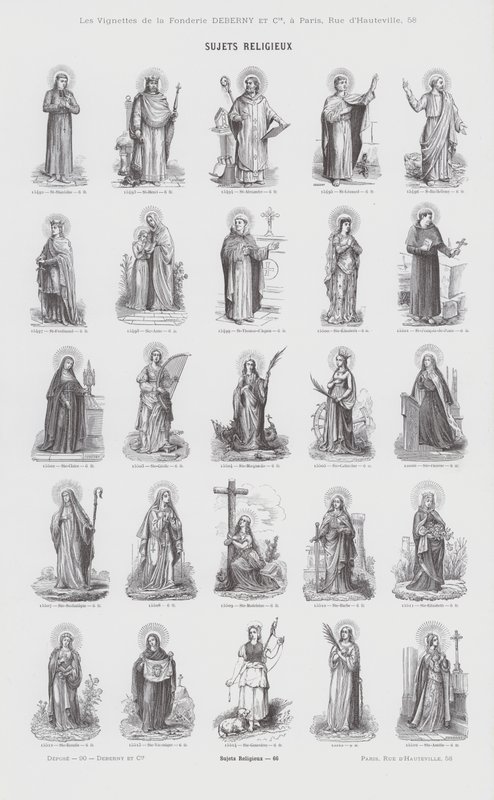 Religieuze onderwerpen (gravure) door French School