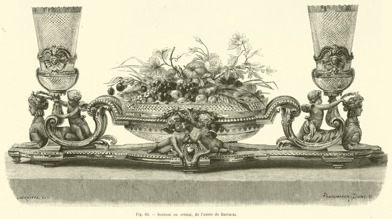 Kristallen centerpiece van de Baccarat-fabriek door French School