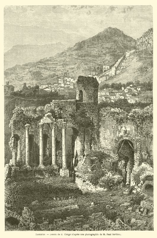 Taormina door French School