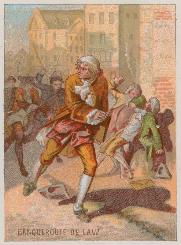 Het faillissement van John Law van Lauriston door French School