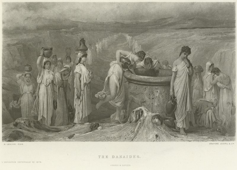 De Danaïden (gravure) door French School