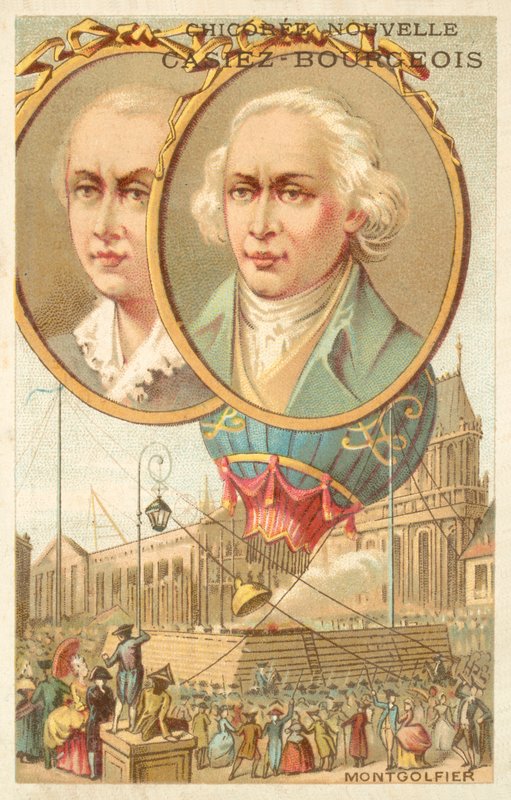 De gebroeders Montgolfier door French School