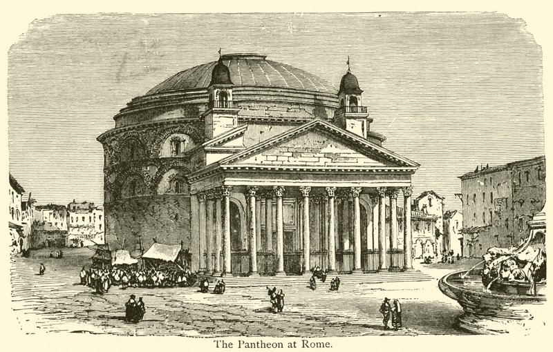 Het Pantheon in Rome door French School