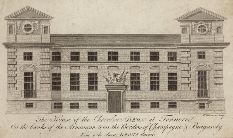 Het huis van de Chevaliere DEon in Tonnerre door French School