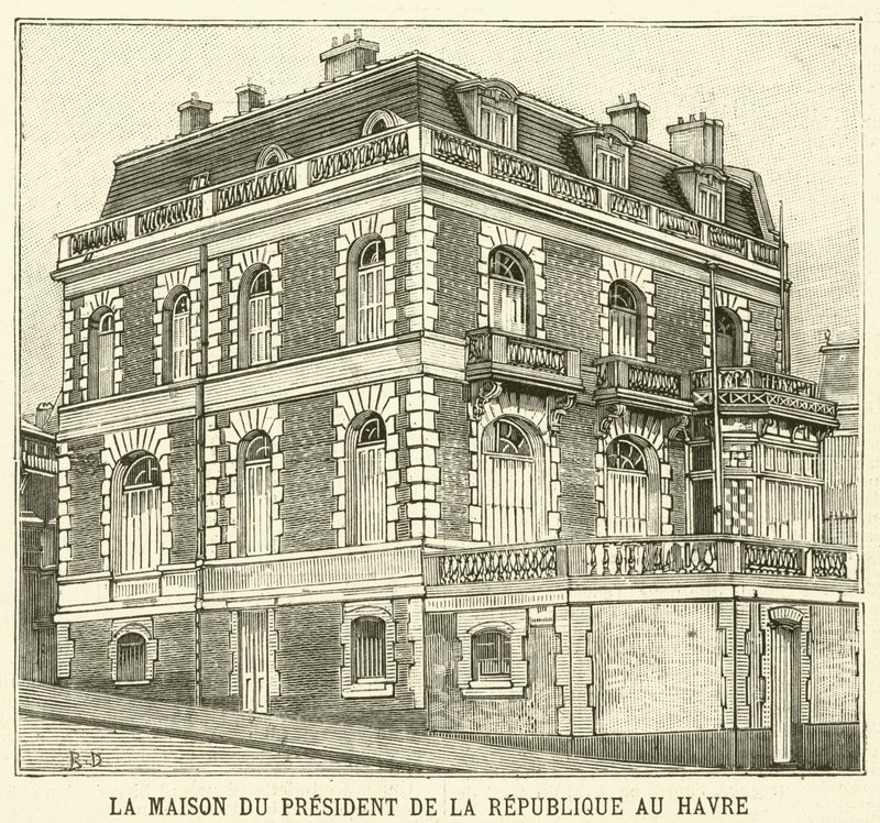 Het huis van de president van Frankrijk in Le Havre door French School