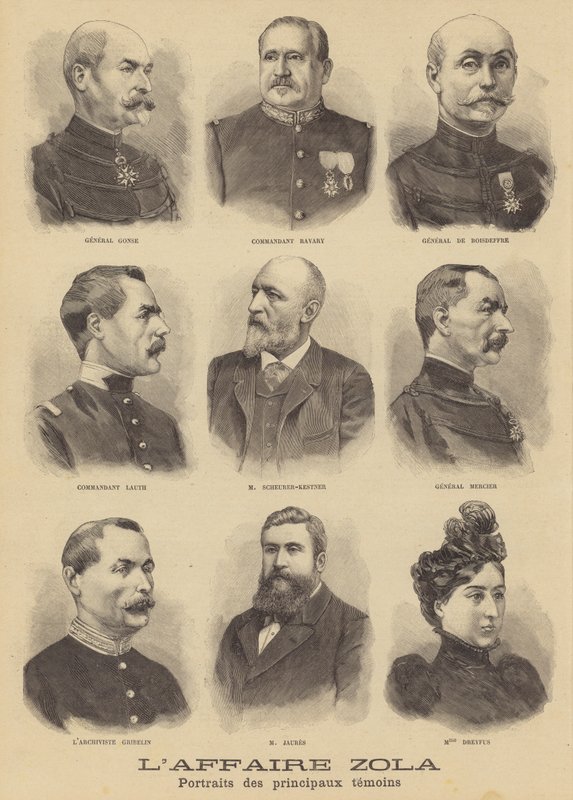 De lasterzaak van Emile Zola door French School