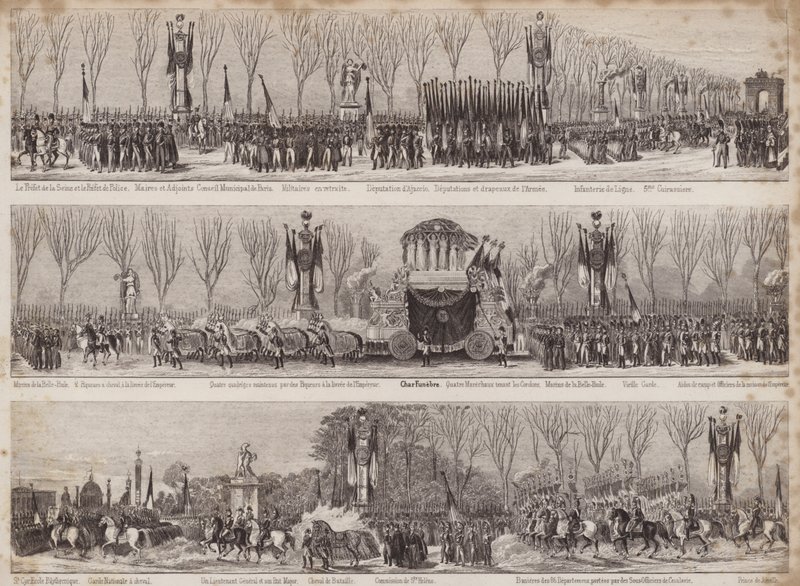 De processie voor de herbegrafenis van Napoleon, Parijs, 1840 door French School
