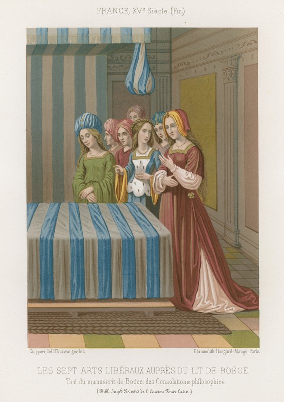 De zeven vrije kunsten aan het bed van Boëthius door French School