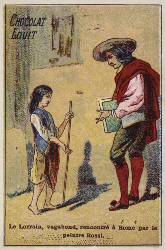 De jonge zwerver Claude Lorrain wordt in Rome ontmoet door de schilder Rossi door French School