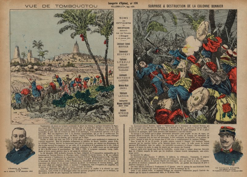 Timboektoe, en de fatale hinderlaag van een colonne Franse troepen onder bevel van Luitenant-Kolonel Eugene Bonnier door French School
