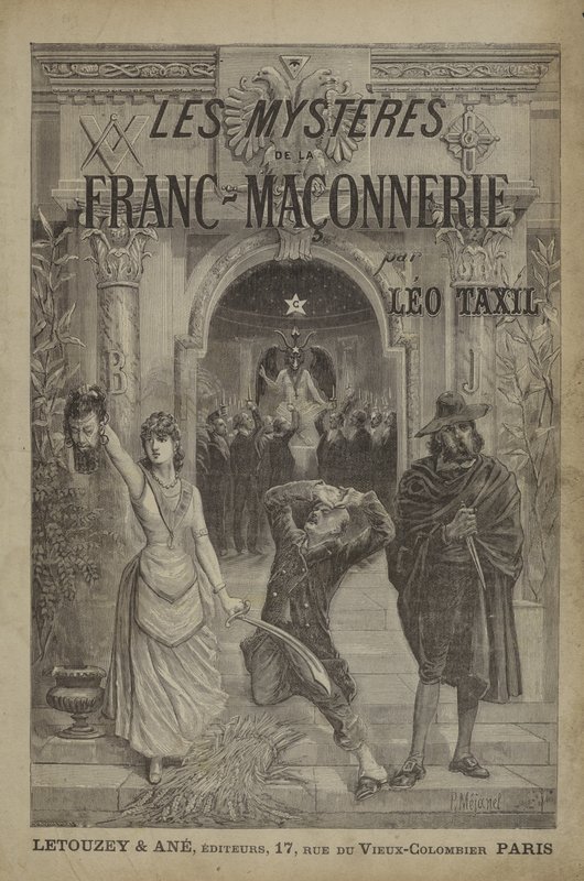 Titelpagina illustratie voor Les Mysteres de la Franc-Maçonnerie Devoiles door French School