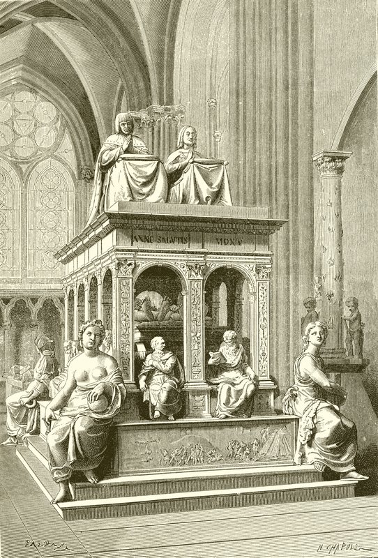 Graf van Lodewijk XII en Anna van Bretagne in Saint Denis door French School