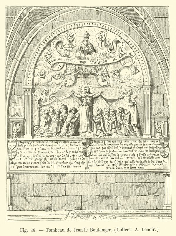 Graf van Jean de Bakker, Collectie A. Lenoir door French School