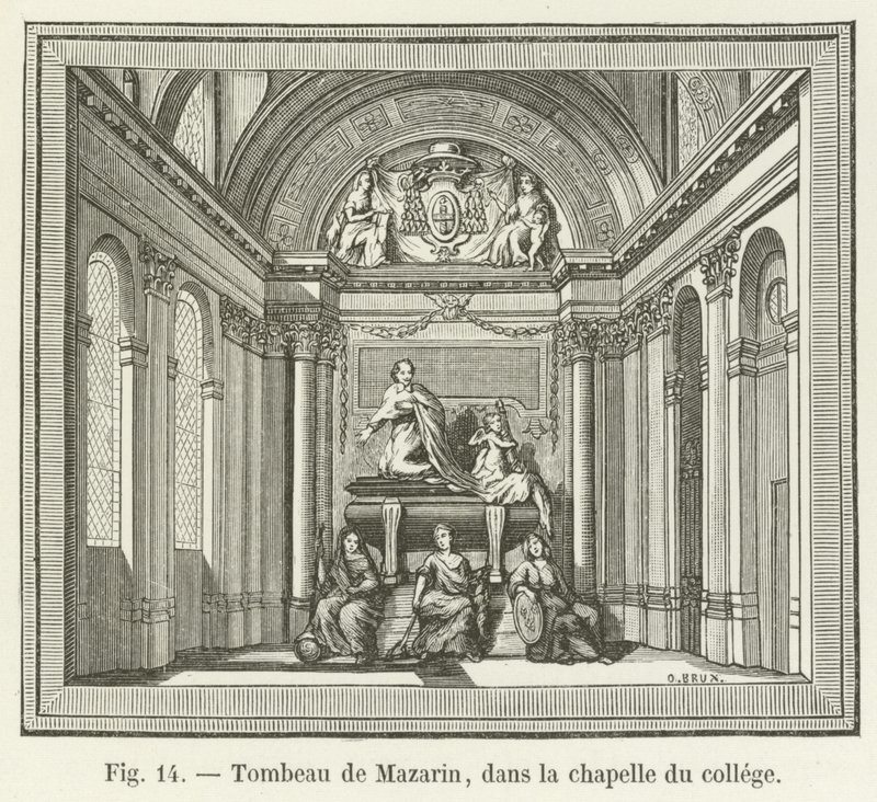 Graf van Mazarin, in de kapel van het college door French School