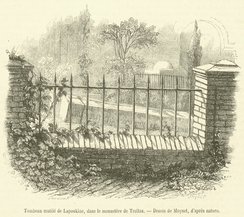 Verminkte tombe van Lapoukine, in het klooster van Troitza door French School