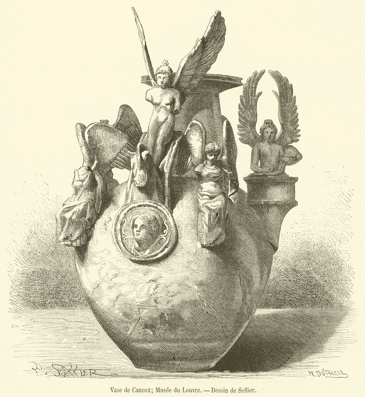 Vase de Canosa, Musee du Louvre door French School