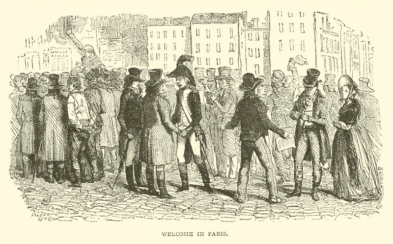 Welkom in Parijs (gravure) door French School