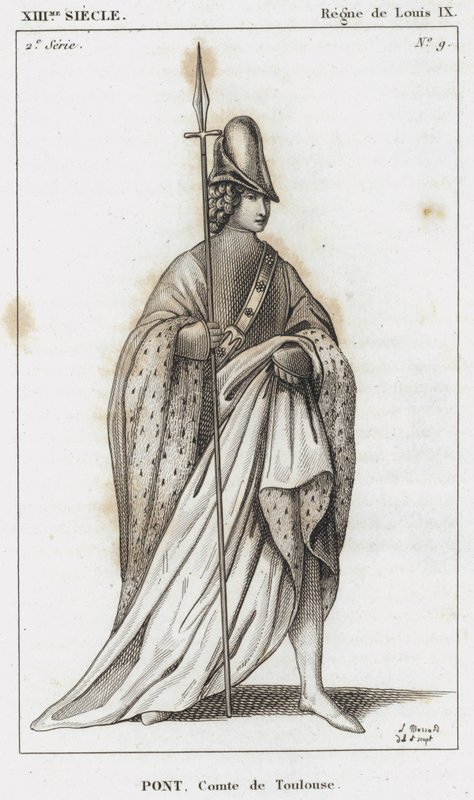 XIII Eeuw, Regering van Lodewijk IX, Pont, Graaf van Toulouse door French School