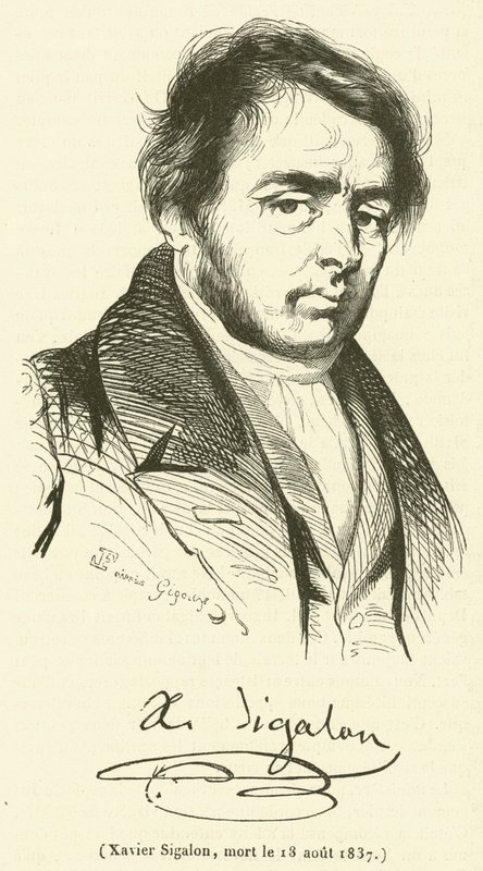 Xavier Sigalon, overleden 18 augustus 1837 (gravure) door French School