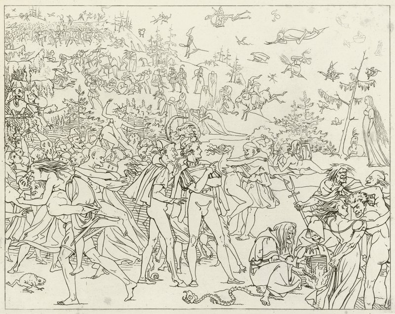 Illustratie voor Goethes Faust door Friedrich August Moritz Retzsch