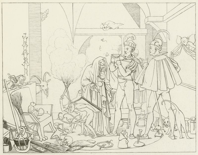 Illustratie voor Goethes Faust door Friedrich August Moritz Retzsch
