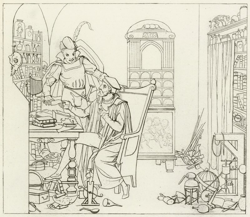 Illustratie voor Goethes Faust door Friedrich August Moritz Retzsch
