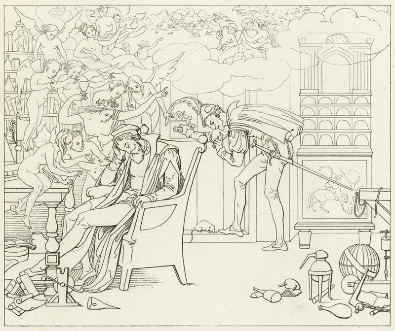 Illustratie voor Goethes Faust door Friedrich August Moritz Retzsch