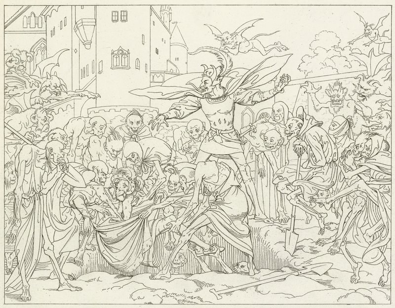 Illustratie voor Goethes Faust door Friedrich August Moritz Retzsch