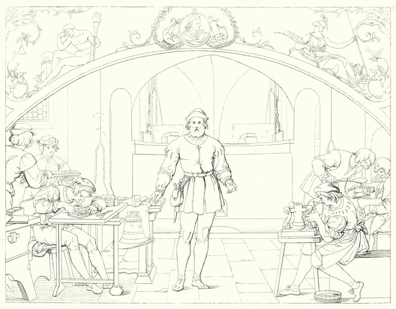 Illustratie voor Schillers Lied von der Glocke door Friedrich August Moritz Retzsch