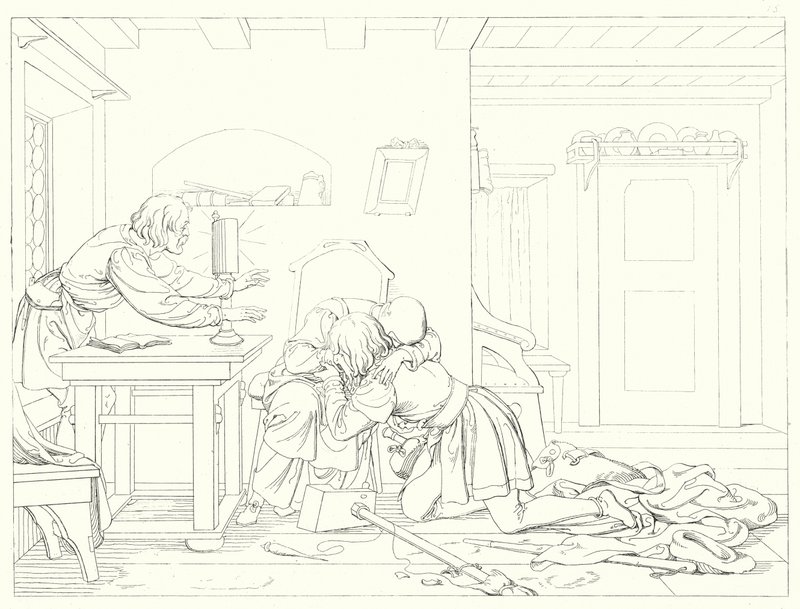 Illustratie voor Schillers Lied von der Glocke door Friedrich August Moritz Retzsch