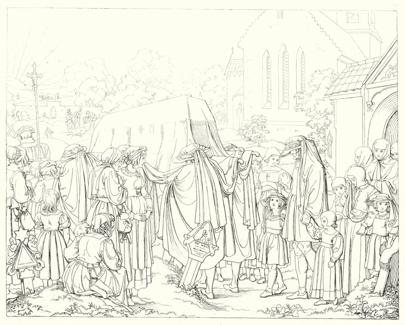 Illustratie voor Schillers Lied von der Glocke door Friedrich August Moritz Retzsch