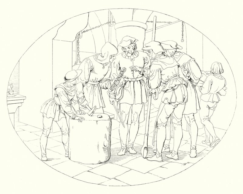 Illustratie voor Schillers Lied von der Glocke door Friedrich August Moritz Retzsch