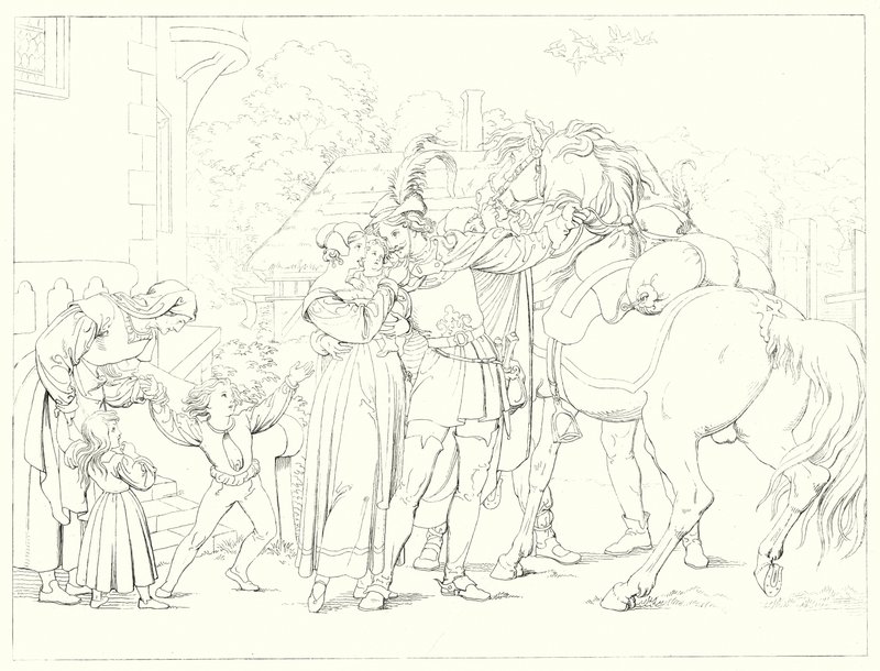 Illustratie voor Schillers Lied von der Glocke door Friedrich August Moritz Retzsch
