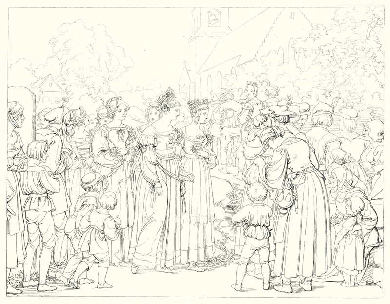 Illustratie voor Schillers Lied von der Glocke door Friedrich August Moritz Retzsch