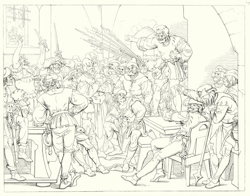 Illustratie voor Schillers Lied von der Glocke door Friedrich August Moritz Retzsch