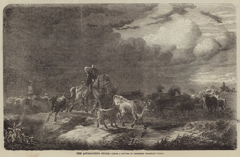 De Naderende Storm door Friedrich Johann Voltz