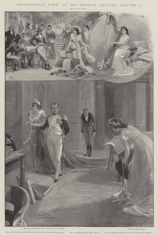 Mademoiselle Mars, in het Imperial Theatre, 25 januari door G.S. Amato