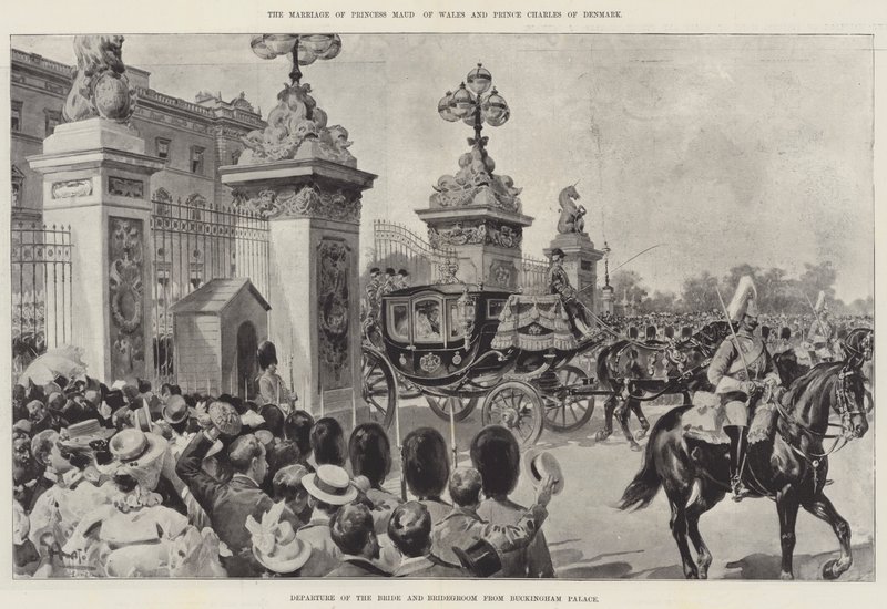 Het huwelijk van prinses Maud van Wales en prins Charles van Denemarken door G.S. Amato