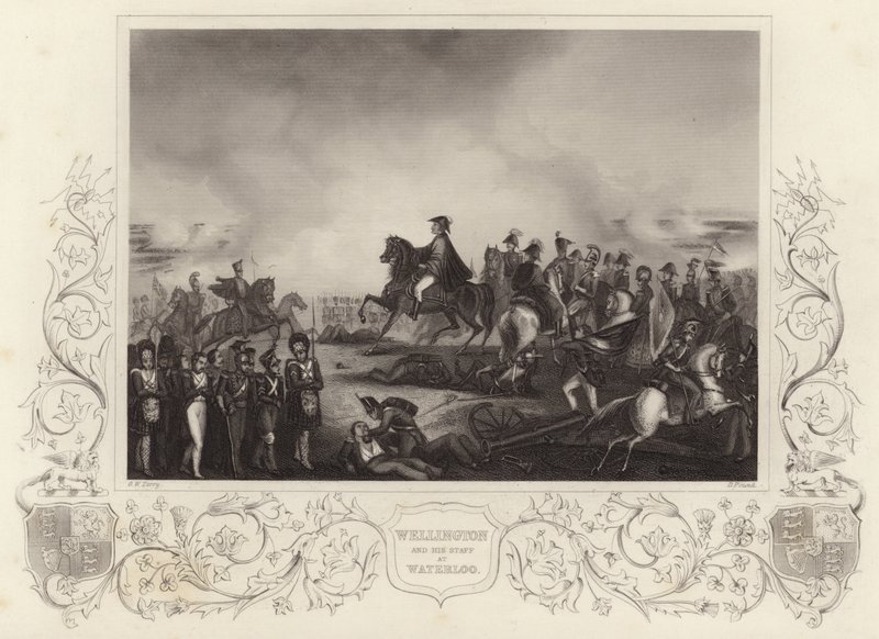 Hertog van Wellington en zijn staf bij Waterloo door G.W. Terry