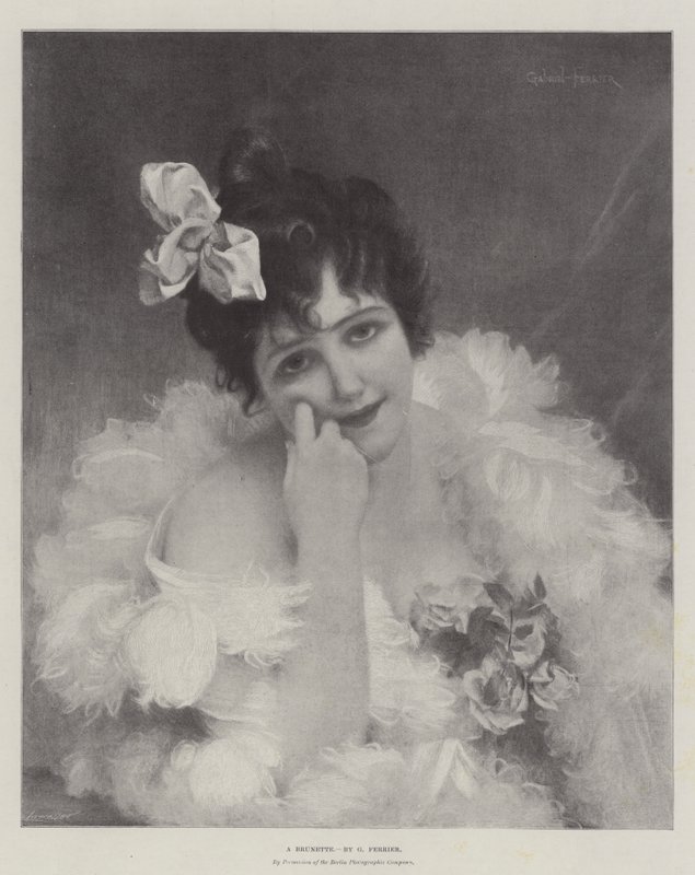 Een Bruinette door Gabriel-Joseph-Marie-Augustin Ferrier