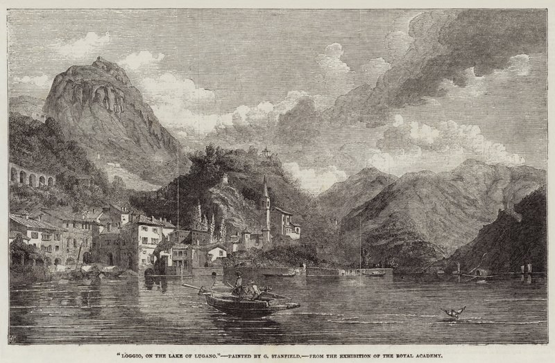 Loggio, aan het Meer van Lugano door George Clarkson Stanfield