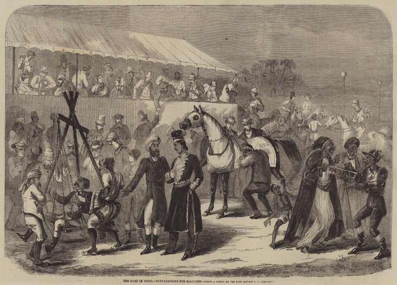 De Turf in India, Voorbereidingen voor het Zadelen door George Francklin Atkinson