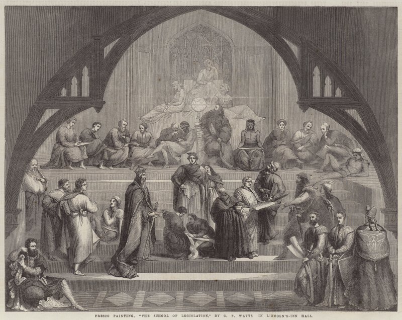 De School van Wetgeving door George Frederick Watts