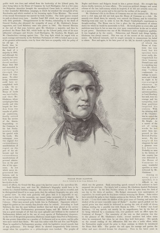 Souvenir van Mr Gladstone door George Richmond