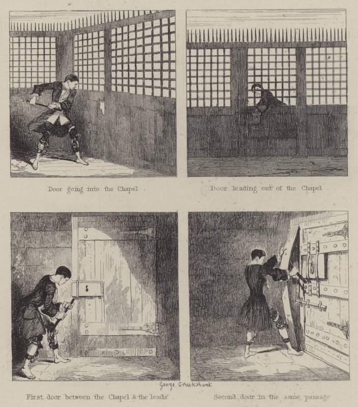 Illustratie voor Jack Sheppard door George (after) Cruikshank