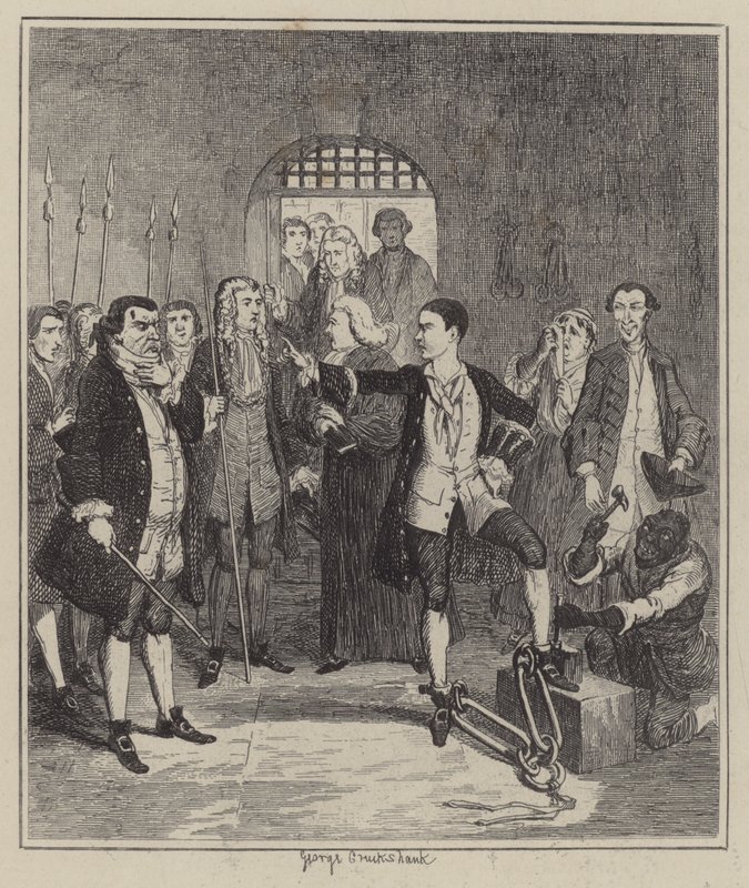 Illustratie voor Jack Sheppard door George (after) Cruikshank