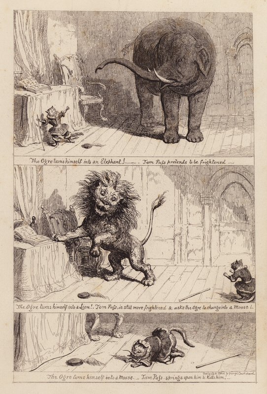 De Gelaarsde Kat door George (after) Cruikshank